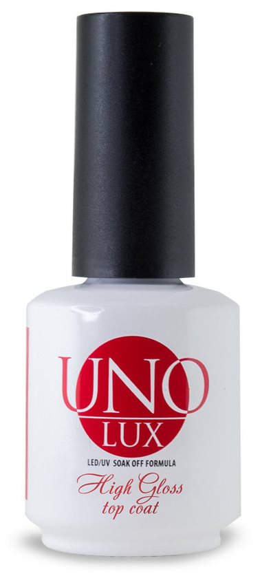 Верхнее покрытие UNO Lux High Gloss Top Coat, 15мл. Верхнее покрытие UNO Lux High Gloss Top Coat, 15мл.