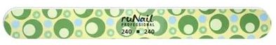 Пилка для натуральных ногтей зелено-желтая, тонкая, ruNail 240/240. Пилка для натуральных ногтей зелено-желтая, тонкая, ruNail 240/240.