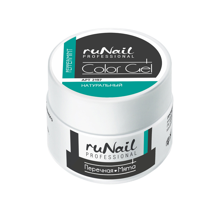 Цветной гель Pepermint (Перечная мята) Runail 2197, 7,5гр. Цветной гель Pepermint (Перечная мята) Runail 2197, 7,5гр.