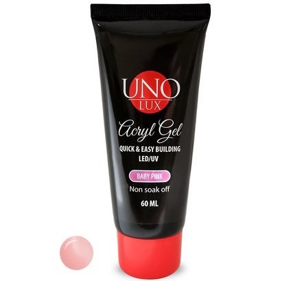 Акрил-гель Uno Lux Baby Pink, 60 мл Акрил-гель Uno Lux Baby Pink, 60 мл