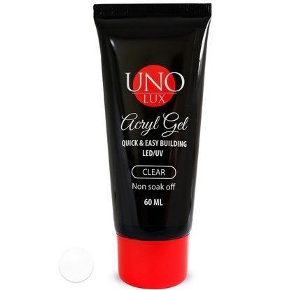 Акрил-гель Uno Lux Clear, 60 мл Акрил-гель Uno Lux Clear, 60 мл