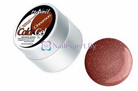 Цветной гель с мерцающей пылью Cinnamon (корица) ruNail 0923, 7,5гр. Цветной гель с мерцающей пылью Cinnamon (корица) ruNail 0923, 7,5гр.
